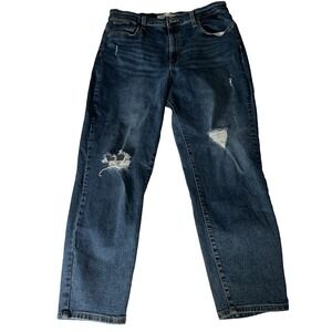 Levi's Signature Distressed Mom Jeans Blue Denim 15 W32